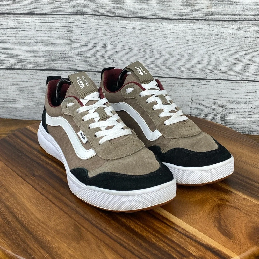 Vans Range EXP Walnut Brown Canvas Suede Shoes Men’s Sneaker Size 9.5